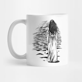 Girl on the seashore Mug